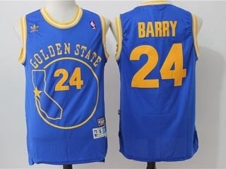 NBA Golden State Warriors Barry #24 blue Throwback jersey