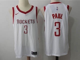 Rockets #3 Chris Paul White Nike Jersey