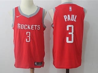 Rockets #3 Chris Paul Red Nike Jersey