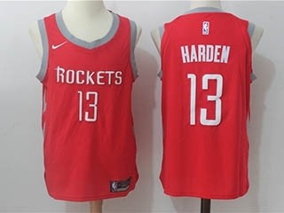 Rockets #13 James Harden Red Nike Jersey