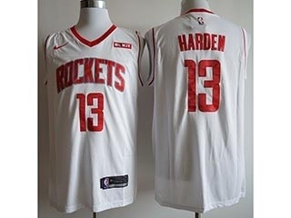 Rockets #13 James Harden White Nike Swingman Jersey