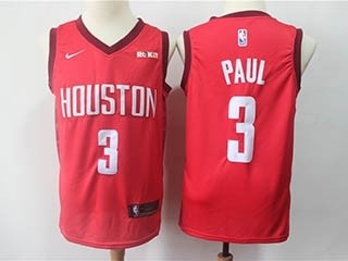 Rockets #3 Chris Paul Red 2018 19 Earned Edition Nike Swingman Jersey