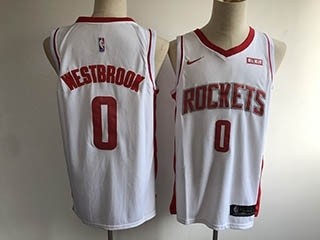 Nike Rockets #0 Russell Westbrook White NBA new jersey