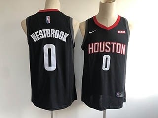 Nike Rockets #0 Russell Westbrook Black NBA new jersey