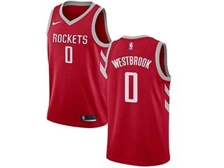 Nike Rockets #0 Russell Westbrook Red NBA Swingman Icon Edition