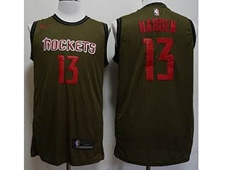 Rockets #13 James Harden Green Nike Jersey