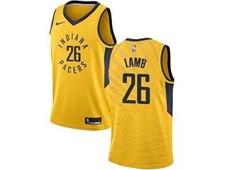 Nike Pacers #26 Jeremy Lamb Gold NBA Swingman Statement