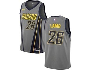 Nike Pacers #26 Jeremy Lamb Gray NBA Swingman City Edition