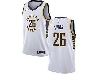 Nike Pacers #26 Jeremy Lamb White NBA Swingman Association