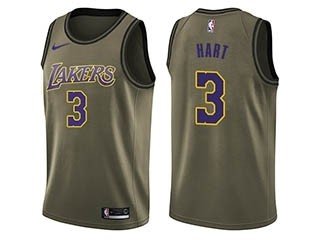 Nike Lakers #3 Josh Hart Green NBA Swingman Salute to Service Jersey