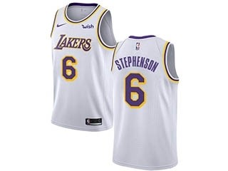 Nike Lakers #6 Lance Stephenson White NBA Swingman Association Edition Jersey