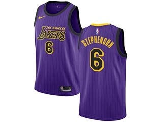 Nike Lakers #6 Lance Stephenson Purple NBA Swingman City Edition 2018 19 Jersey