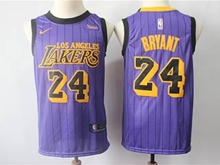 Lakers #24 Kobe Bryant Purple 2019 City Edition Nike Swingman Jersey