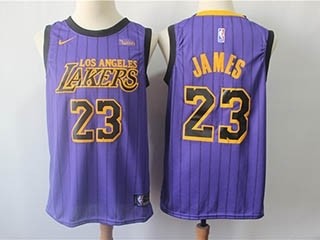 Lakers #23 Lebron James 2019 City Edition Nike Swingman Jersey