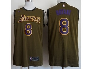 Lakers #8 Kobe Bryant Green/Purple Nike Swingman Jersey