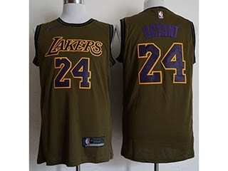 Lakers Bryant #24 Green/Purple Nike Swingman Jersey