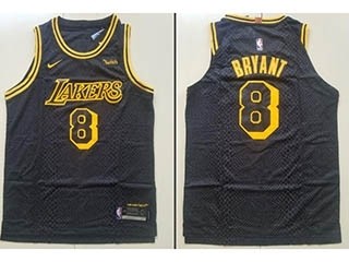 Lakers #8 Kobe Bryant Black Nike City Edition Swingman Jersey