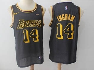 Lakers #14 Brandon Ingram Black Nike City Edition Swingman Jersey