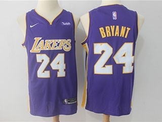 Lakers #24 Kobe Bryant Purple Nike Jersey