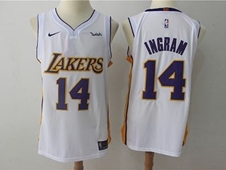 Lakers #14 Brandon Ingram White Nike Jersey