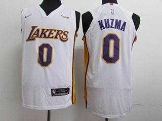 Lakers #0 Kyle Kuzma White Nike Jersey