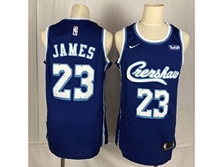 Men's Los Angeles Lakers James #23 Blue Nike Singer co-branded version Jersey