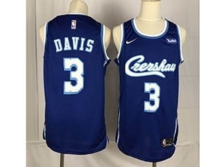 Men's Los Angeles Lakers Davis #3 Blue Nike Singer co-branded version Jersey