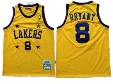 Lakers #8 Kobe Bryant Yellow 2004-05 Hardwood Classics Jersey