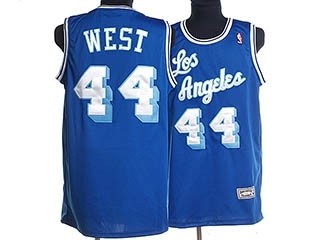 NBA Throwback Los Angeles Lakers Jerry West #44 blue