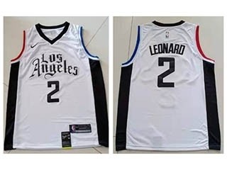 Clippers #2 Kawhi Leonard White City Edition Nike Swingman Jersey