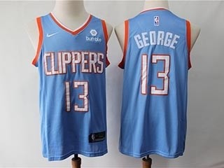 Clippers #13 Paul George Blue City Edition Nike Swingman Jersey