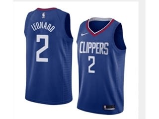 Nike Clippers Leonard #2 Blue NBA Jersey