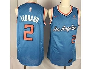 Clippers Leonard #2 Blue Nike Throwback new Jersey