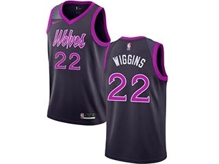 Nike Timberwolves #22 Andrew Wiggins Purple NBA Swingman City Edition 2018 19 Jersey