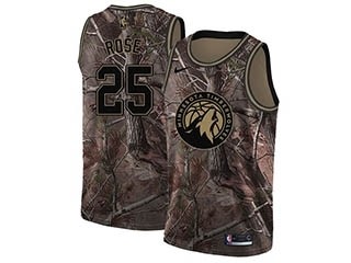 Nike Timberwolves #25 Derrick Rose Camo NBA Swingman Realtree Collection Jersey