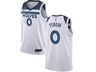 Nike Timberwolves #0 Jeff Teague White NBA Swingman Association Edition Jersey