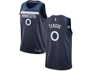 Nike Timberwolves #0 Jeff Teague Navy Blue NBA Swingman Icon Edition Jersey