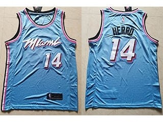 Heat Herro #14 sky blue City Nike Swingman Jersey