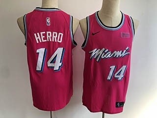 Heat Herro #14 Pink Nike Swingman Jersey