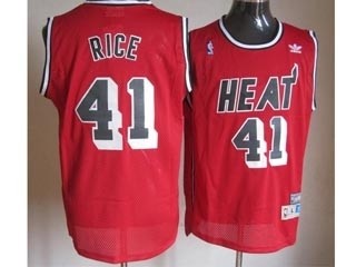 NBA Miami Heat Throwback Glen Rice #41 Red jersey