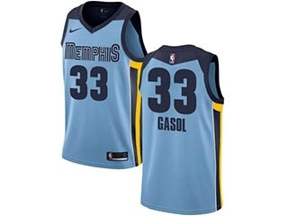 Nike Grizzlies #33 Marc Gasol Light Blue NBA Swingman Statement Edition Jersey