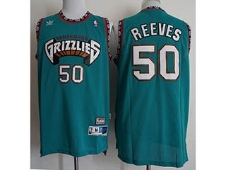 Grizzlies #50 Bryant Reeves Teal Hardwood Classics Jersey