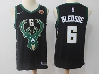 Bucks #6 Eric Bledsow Black Nike Swingman Jersey