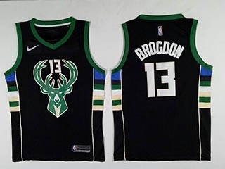 Bucks #13 Malcolm Brogdon Black Nike Swingman Jersey