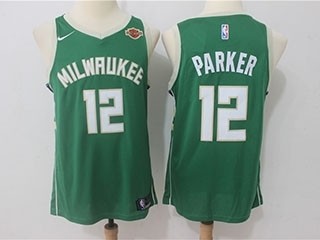 Bucks #12 Jabari Parker Green Nike Jersey