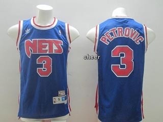 NBA New Jersey Nets petrovic #3 blue Throwback Jersey