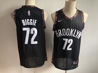 NBA Brooklyn Nets Biggie #72 Black 2018-19 City Edition Nike Swingman Jersey