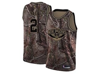 Pelicans #2 Lonzo Ball Camo Basketball Swingman Realtree