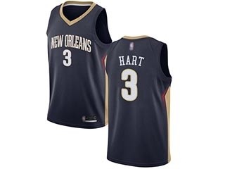 Pelicans #3 Josh Hart Navy Basketball Swingman Icon Edition