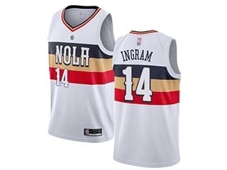 Pelicans #14 Brandon Ingram White Basketball Swingman Earned Edition